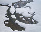 「春を待つ雪田」