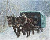 「雪の中城へ進む馬車(ドイツ)」